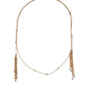 Jacquie Aiche 14K Rose Gold Tassel Wrap Diamond Necklace - Originally $6800
